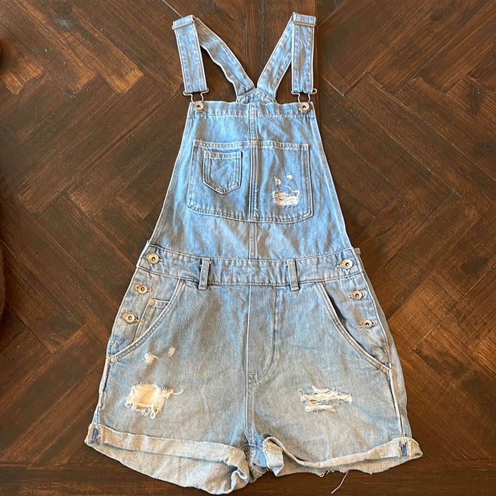 Denim Shortalls overalls Sz 2 &Denim